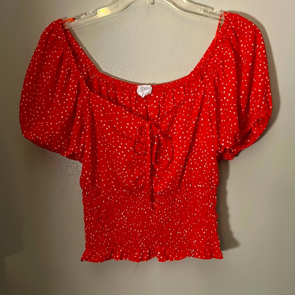 Drop shoulder summer crop top